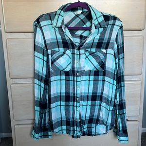Aeropostale blue flannel shirt